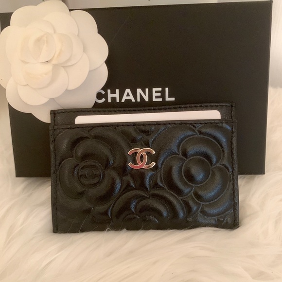 CHANEL Handbags - 🌟Camellia Card Holder Black 🌟